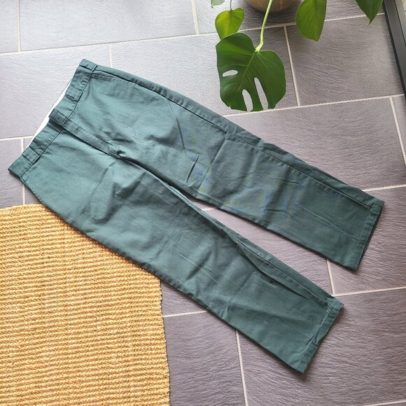 Dickies 874 Original Fit Straight Leg Dark Green Cotton Trouser Pants W36 x L32 - Picture 3 of 7